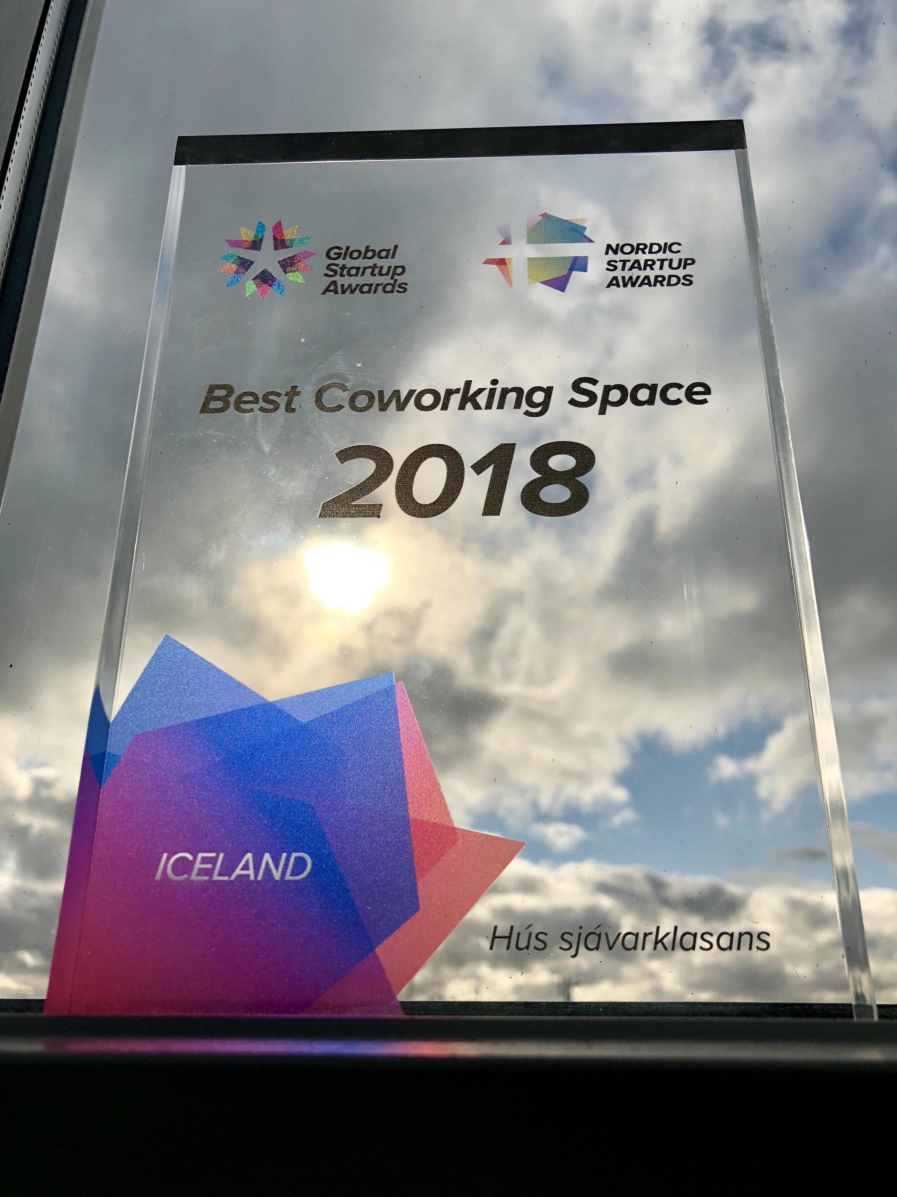 Hús sjávarklasans hlaut viðurkenninguna „Best coworking space 2018“ sem veitt er af The Nordic Startup Awards